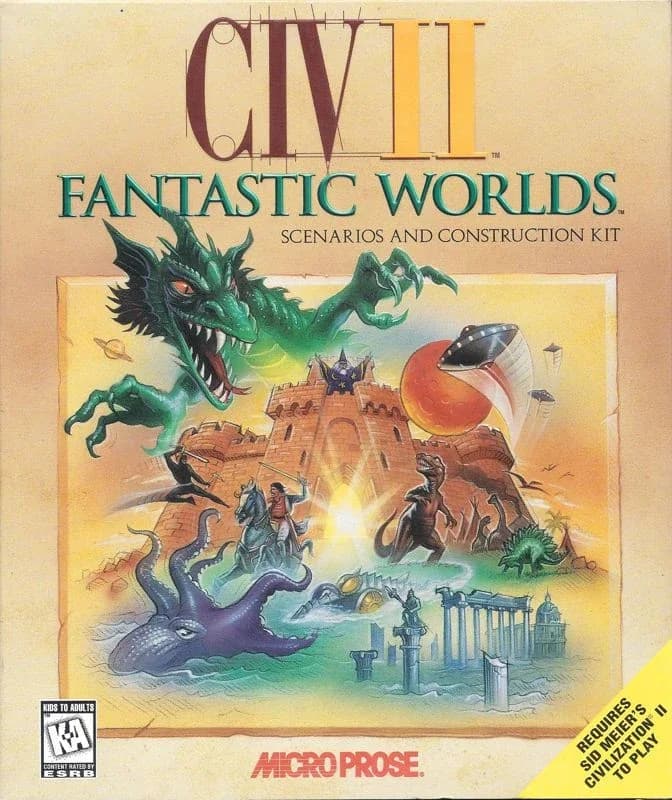 Civilization II: Fantastic Worlds box cover art