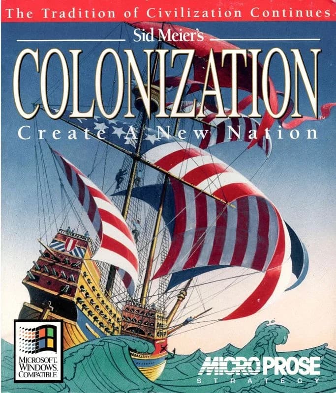Sid Meier's Colonization (Windows) box cover art