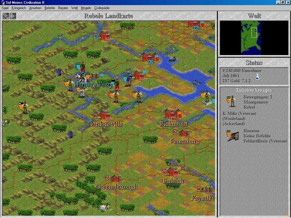 Civilization II Scenarios: Conflicts in Civilization — in-game screenshot 1