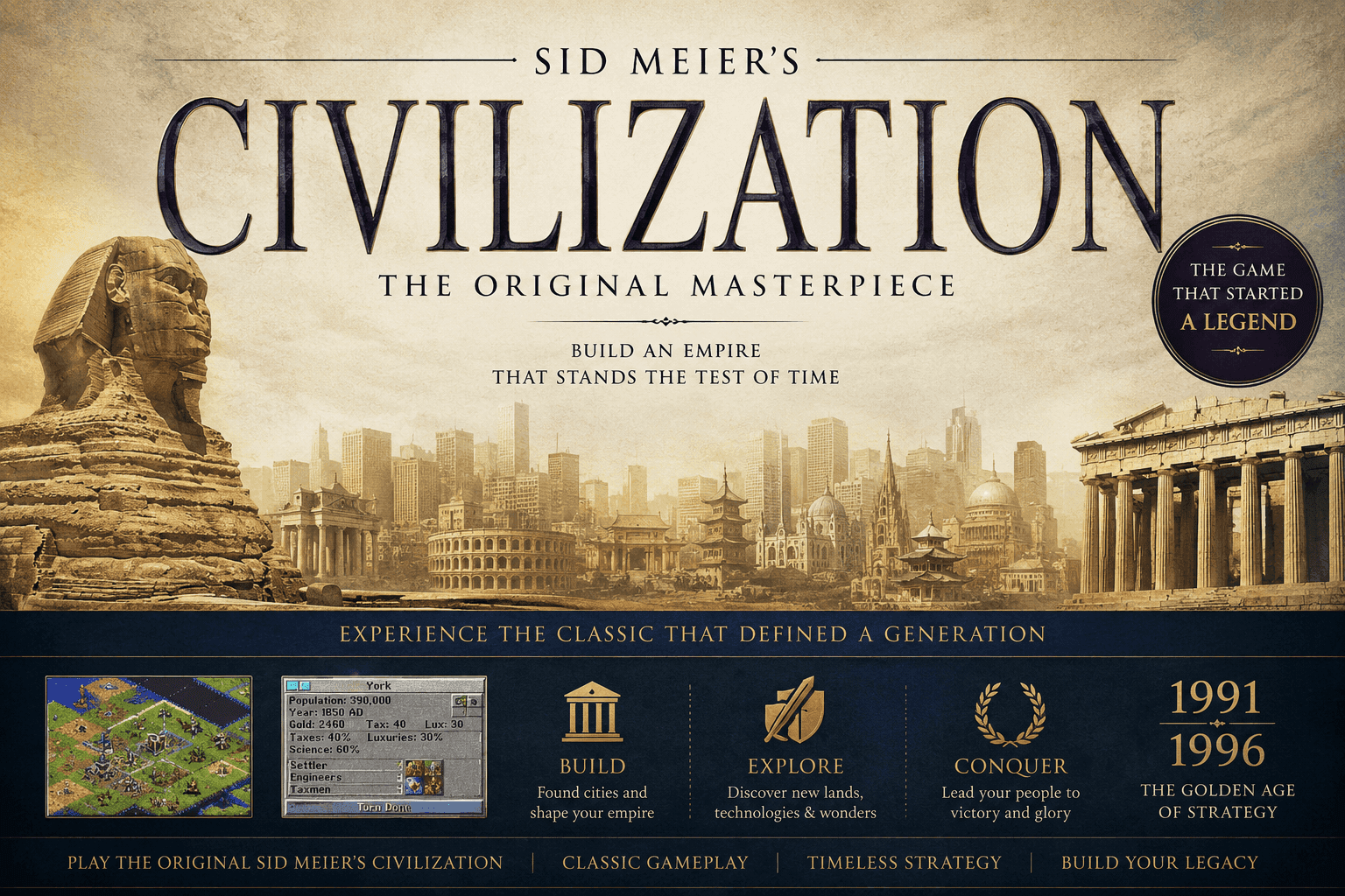 Sid Meier's Civilization — montage of the classic era artwork